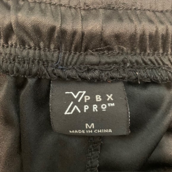 XPBX Pro Mens Black Athletic Drawstring Polyester Track Workout Pants Size Med - Picture 5 of 9